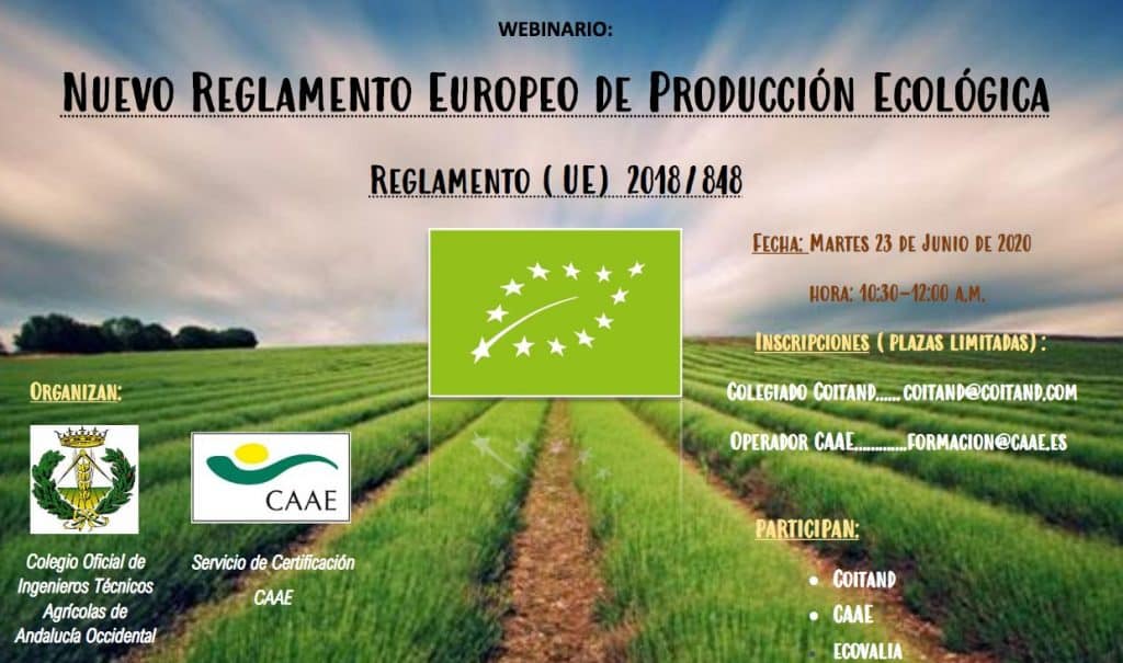Webinar gratuito: Nuevo Reglamento Europeo de Producción Ecológica