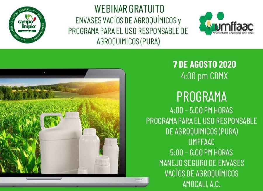 Webinar: Uso Responsable de Agroquímicos y Manejo seguro de envases vacíos de agroquímicos. Mexico