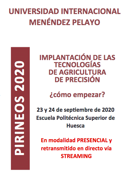Curso impartido por la Universidad Internacional Menéndez Pelayo: IMPLANTACIÓN DE LASTECNOLOGÍAS DE AGRICULTURA DE PRECISIÓN