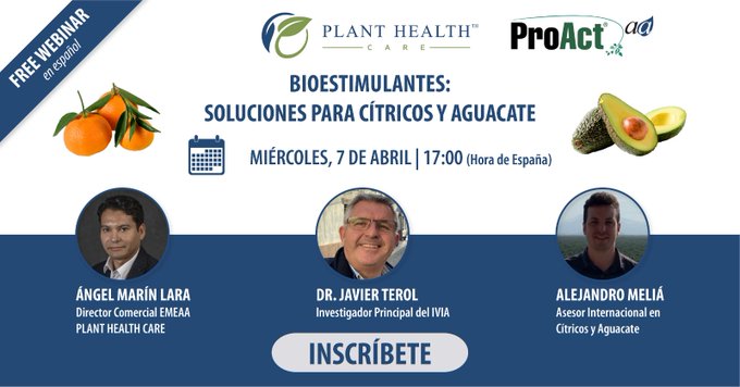 Webinar "Bioestimulantes: Soluciones para Cítricos y Aguacate"