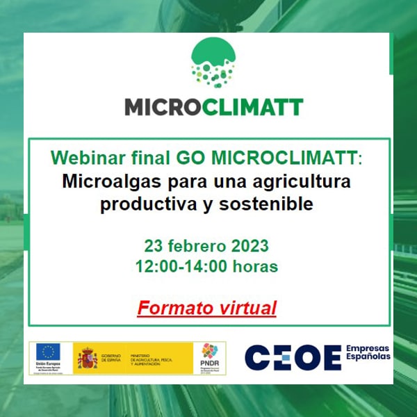 Jornada final GO MICROCLIMATT: Microalgas para una agricultura productiva y sostenible