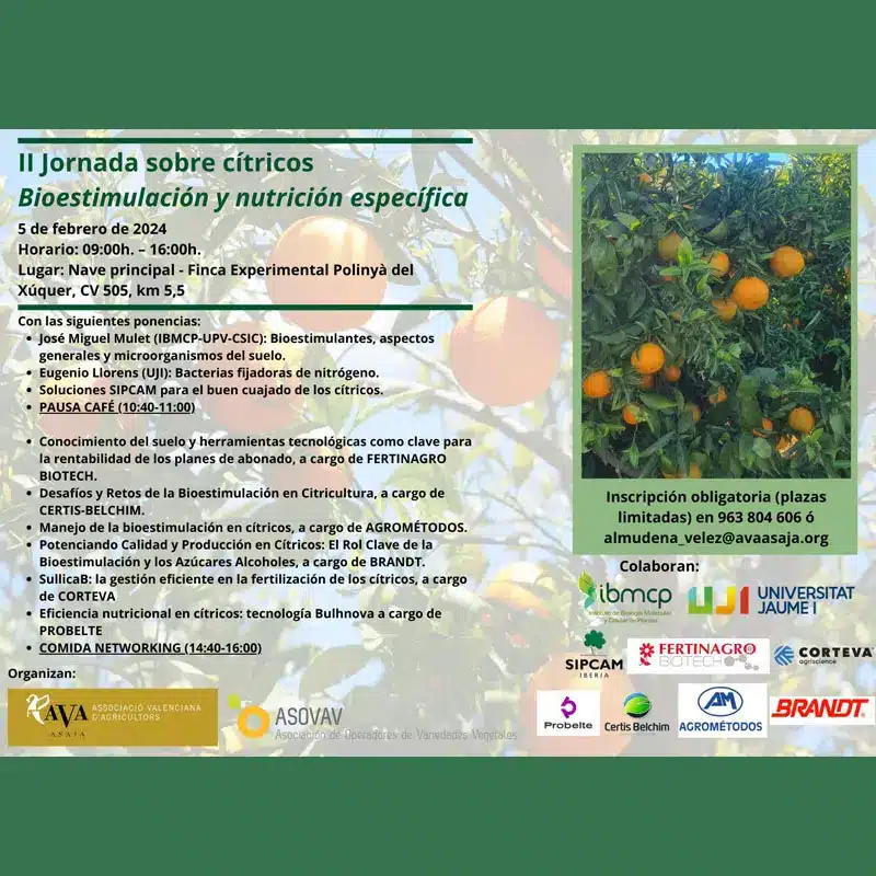 II Jornada sobre cítricos: Bioestimulación y nutrición específica