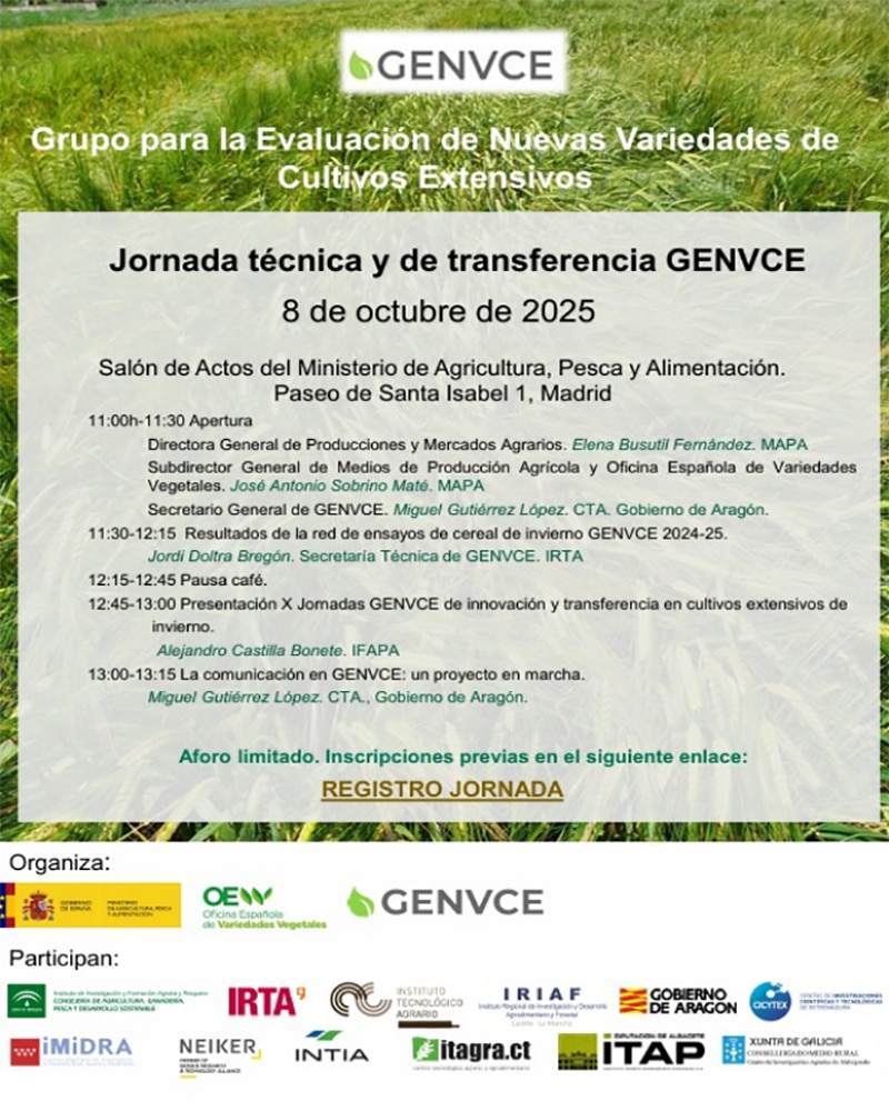 Jornada Técnica y de Transferencia GENVCE 2024-2025